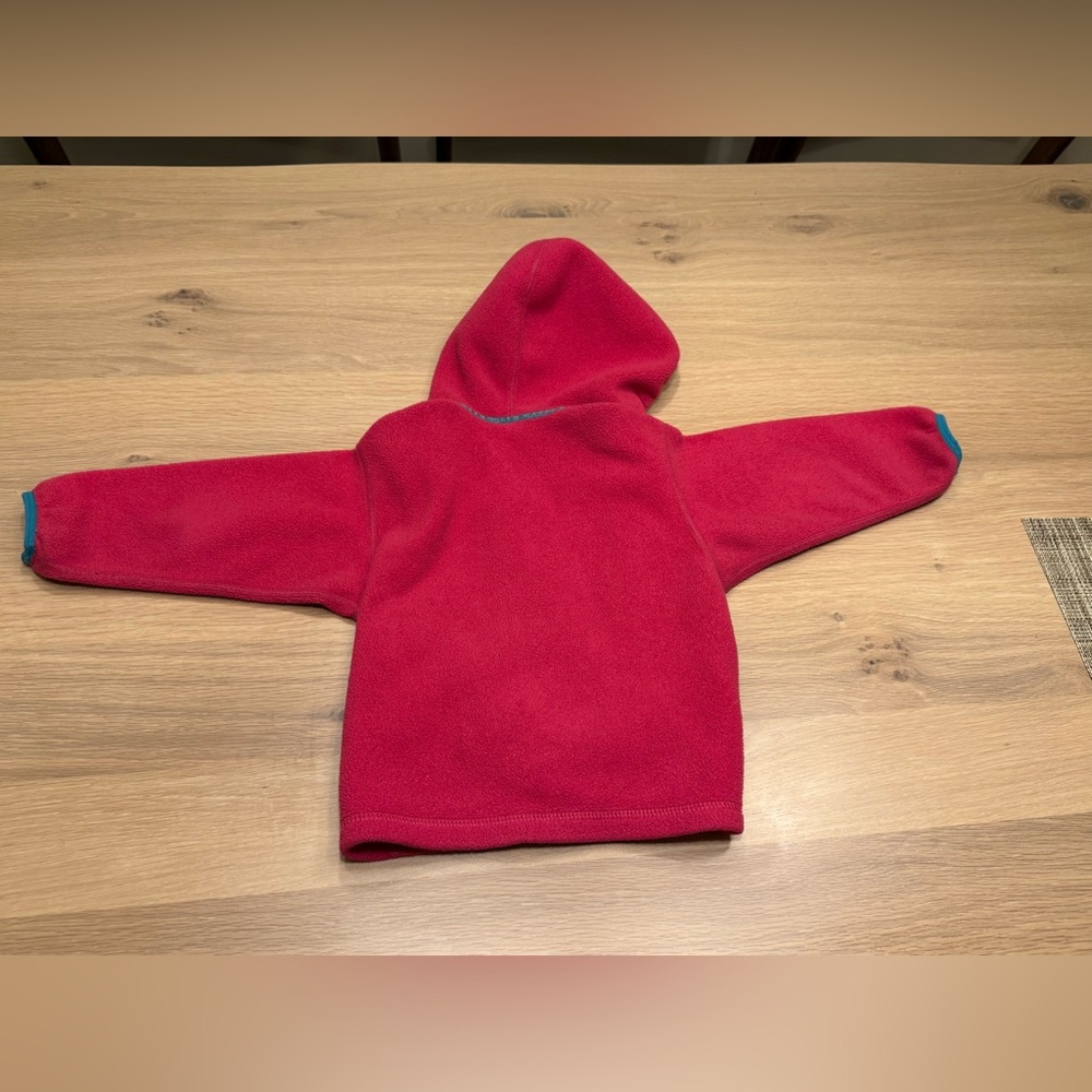 Patagonia Pink Fleece Hooded Jacket 2T - Picture 8 of 8
